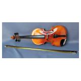 Antonius Stradivarius Faciebat Cremona 1713 Copy Violin with Bow and Case 