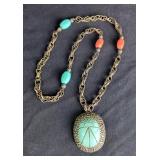 Hobe Necklace With Turquoise And Coral Accents