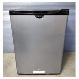 Stainless Steel Frigidaire Compact Refrigerator, Power On 