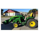 2008 John Deere 3320 Compact Utility Tractor With 300CX Loader And 61 Inch Quick-Attach Bucket 