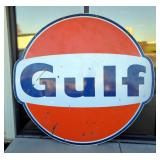 Gulf Gasoline Enameled Sign