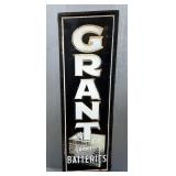 Grant Batteries Metal Advertising Sign 