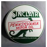 Sinclair Pennsylvania Metal Motor Oil Sign 