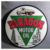 Paragon Motor Oil Metal Sign 