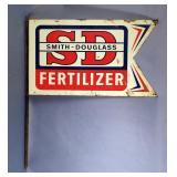 Smith-Douglass Fertilizer Double Sided Sign On Post 