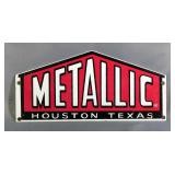 Metallic Houston Texas Enamel Sign 
