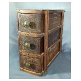 Small Wooden Three Drawer Cabinet 