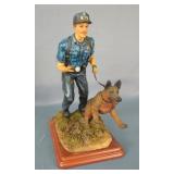 Blue Hats of Bravery "Scent Search" K-9 Figurine by Vanmark 