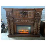 Acme Furniture Electric Fireplace with Remote 