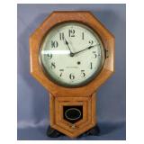 Seth Thomas Octagonal Wood Case Wall Clock 