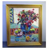 David Gross "Still Life" Original Oil on Canvas Framed Painting, 27.75" x 23.75"