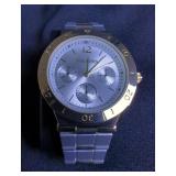 Mens Steve Madden Silver and Gold Tone Wristwatch In Original Box