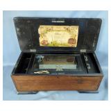 Cithare Music Box With Original Song Sheet 