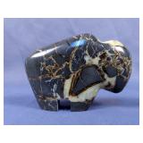 Ram And Buffalo Stone Animal Carvings 