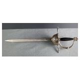 Maxam Cup Hilted Fantasy Sword, 13" Blade And 24" Overall Length, In Scabbard 