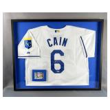 Lorenzo Cain Autographed Kansas City Royals Jersey With Panini National Treasures Autographed Tradin