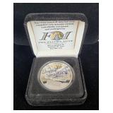 Autographed NHRA U.S. Nationals Limited Edition 50th Anniversary 1 Troy Ounce .999 Fine Silver Medal