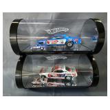 Autographed Hot Wheels Tom McEwen Mongoose II Plymouth Diecast Cars, And Don Prudhomme Snake II Plym
