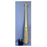 1997 World Series Carved Baseball Bat With Stand 