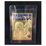 1996 Bleachers Card Corp Mickey Mantle 23K Gold Foil Card 