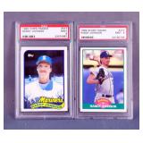 1989 Randy Johnson (HOF) Score Traded And Topps Traded, PSA 9 Graded Baseball Cards 