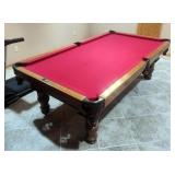 A.E. Schmidt Co. Spirit Pool Billiards Table With Cue And Scoring Rack, Cues, Balls, Chalk, Brushes,