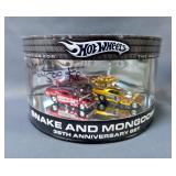 Autographed Hot Wheels Snake and Mongoose 35th Anniversary Set 
