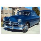 1950 Ford Custom Club Coupe 2 Door, 225 Cubic Inch 95 HP Inline 6 Cylinder Engine, 3 Speed Manual Tr