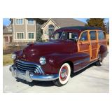 1948 Oldsmobile Woody 4 Door Series 66 Deluxe Wagon, 238 Cubic Inch 100 HP Inline 6 Engine, 4 Speed 