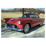 1955 Ford Thunderbird 2 Door Hard Top Convertible, 292 Cubic Inch 196 HP Wide Block V-8 Engine, Auto