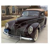 1939 Lincoln Zephyr 4 Door Convertible, 267 Cubic Inch 110 HP V-12 Engine, 3 Speed Manual Transmissi