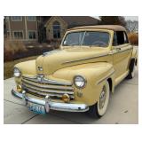1948 Ford 2 Door Convertible, 239 Cubic Inch 100 HP Flathead V-8 Engine, 3 Speed Manual Transmission
