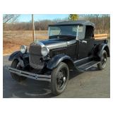1929 Ford Model A Roadster Pickup Truck, Black, VIN #A2322304