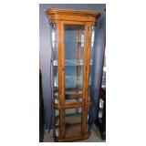 Illuminated Display Cabinet With Glass Shelves 
