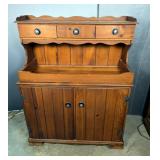 Wood Cabinet With Drawers And Lower Storage 