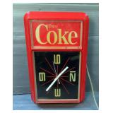 1960s Illuminated Coke Clock