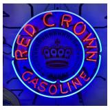 Red Crown Gasoline 24" Neon Advertising Sign With Crown Logo