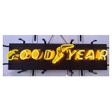 Goodyear Tire & Rubber Company Neon Advertising Sign With Winged Foot Logo 