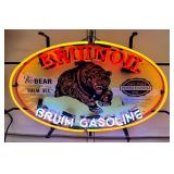 Bruin Oil “Bruin Gasoline” Neon Advertising Sign With Bear Graphic 