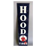 Hood Tires 48" Porcelain Enamel Sign - Single Sided - Heavy Gauge Steel 