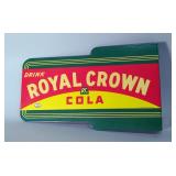 Royal Crown Cola 14.5" Double-Sided Porcelain Enamel Flange Sign - Heavy Gauge Steel 
