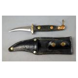 Double Sided 3" Fixed Blade Knife With Leather Holster 