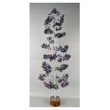 Amethyst Gemstone Tree On Glazed Wood Base, 28" Tall