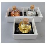 22k Gold, 999 Silver And Copper Flake Display Bottles