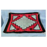 Navajo Ganado Rug, Made By Nellie Brown, 25" x 34"