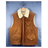 Polo By Ralph Lauren 100% Dye Lamb Mouton Vest, Size L 