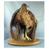 Wombli Oki Eagle Medicine Wood Carving, 1993 And Eagles Talons 