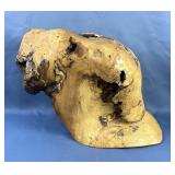 Burled Wood Oak Decor, Approx 12" x 17" x 12"