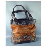 Trinity Ranch Embossed Leather And Hair-On-Hide Tote Bag 