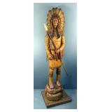 Rex Branson Little Chief Carved Wood Sculpture 